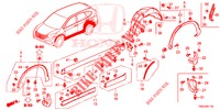 GARNITURE DE LONGRINE LATERALE/PROTECTION pour Honda CR-V DIESEL 1.6 COMFORT 5 Portes 9 vitesses automatique 2015
