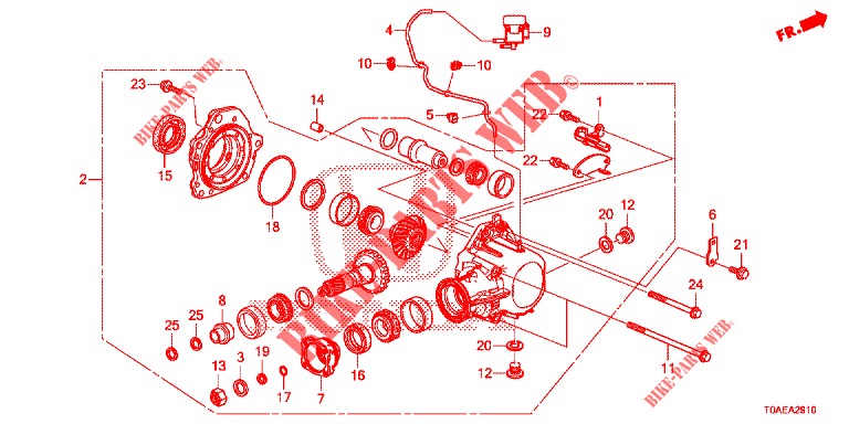 TRANSFERT (DIESEL) pour Honda CR-V DIESEL 1.6 COMFORT 5 Portes 9 vitesses automatique 2015