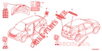 EMBLEMES/ETIQUETTES DE PRECAUTIONS pour Honda CR-V DIESEL 1.6 ELEGANCE NAVI 4WD 5 Portes 6 vitesses manuelles 2015