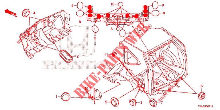 ANNEAU (ARRIERE) pour Honda CR-V DIESEL 1.6 ELEGANCE NAVI 4WD 5 Portes 6 vitesses manuelles 2015