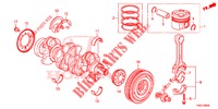 VILEBREQUIN/PISTON (DIESEL) pour Honda CR-V DIESEL 1.6 ELEGANCE NAVI 4WD 5 Portes 9 vitesses automatique 2015