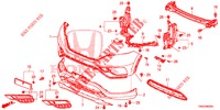 PARE CHOCS AVANT (3) pour Honda CR-V DIESEL 1.6 EXECUTIVE NAVI 5 Portes 9 vitesses automatique 2015