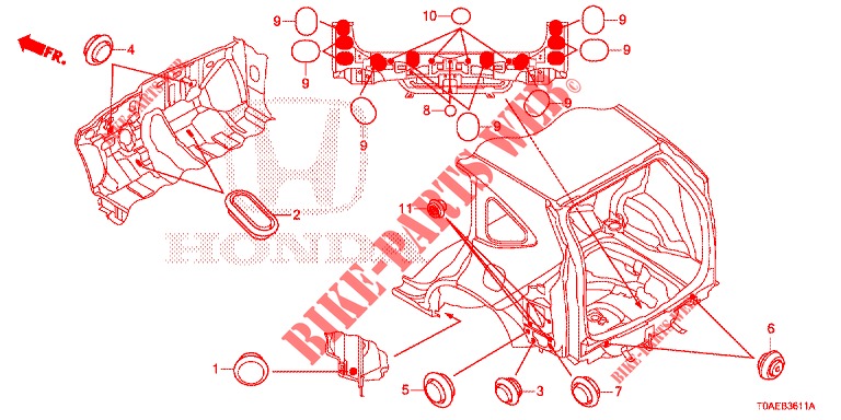 ANNEAU (ARRIERE) pour Honda CR-V DIESEL 1.6 INNOVA 5 Portes 9 vitesses automatique 2015