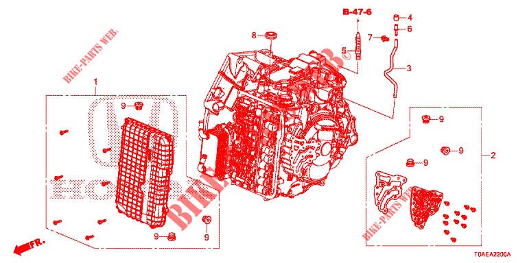 CARTER D'HUILE/COUVERCLE (DIESEL) pour Honda CR-V DIESEL 1.6 INNOVA 5 Portes 9 vitesses automatique 2015
