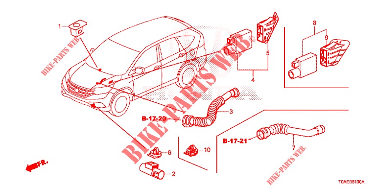 CLIMATISEUR (SENSEUR/CLIMATISEUR D'AIR AUTOMATIQUE) pour Honda CR-V DIESEL 1.6 INNOVA 5 Portes 9 vitesses automatique 2015