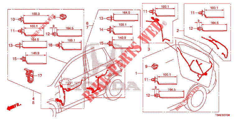 FAISCEAU DES FILS (LH) (5) pour Honda CR-V DIESEL 1.6 INNOVA 5 Portes 9 vitesses automatique 2015