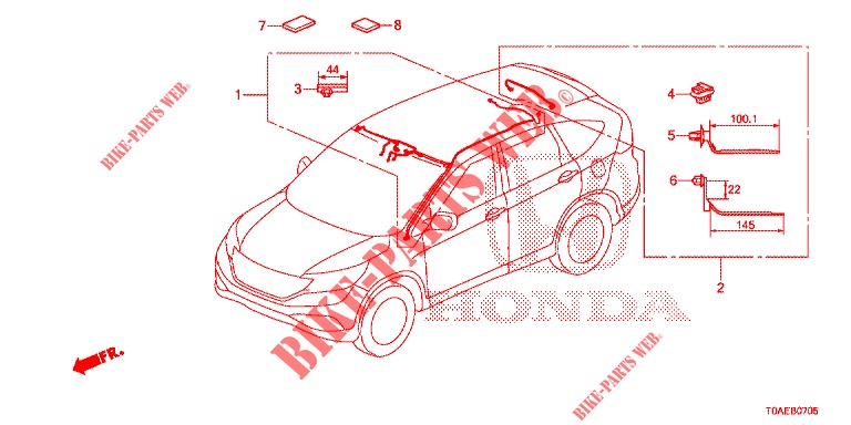 FAISCEAU DES FILS (LH) (6) pour Honda CR-V DIESEL 1.6 INNOVA 5 Portes 9 vitesses automatique 2015