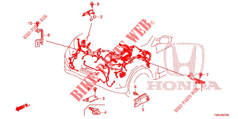 SUPPORT FAISCEAU FILS pour Honda CR-V DIESEL 1.6 INNOVA 5 Portes 9 vitesses automatique 2015