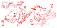 EMBLEMES/ETIQUETTES DE PRECAUTIONS pour Honda CR-V DIESEL 2.2 ELEGANCE 5 Portes 6 vitesses manuelles 2014