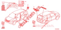 EMBLEMES/ETIQUETTES DE PRECAUTIONS pour Honda CR-V DIESEL 1.6 EXCLUSIVE NAVI 4WD 5 Portes 6 vitesses manuelles 2015