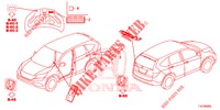 EMBLEMES/ETIQUETTES DE PRECAUTIONS pour Honda CR-V DIESEL 1.6 ELEGANCE NAVI 5 Portes 6 vitesses manuelles 2018
