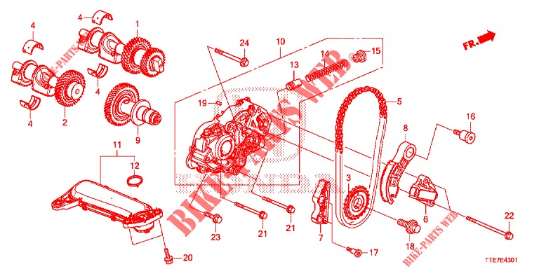 POMPE A HUILE (DIESEL) (2) pour Honda CR-V DIESEL 1.6 EXECUTIVE NAVI PLUS 5 Portes 9 vitesses automatique 2018