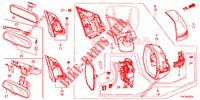 MIROIR (3) pour Honda CR-V DIESEL 2.2 EXCLUSIVE 5 Portes 6 vitesses manuelles 2013