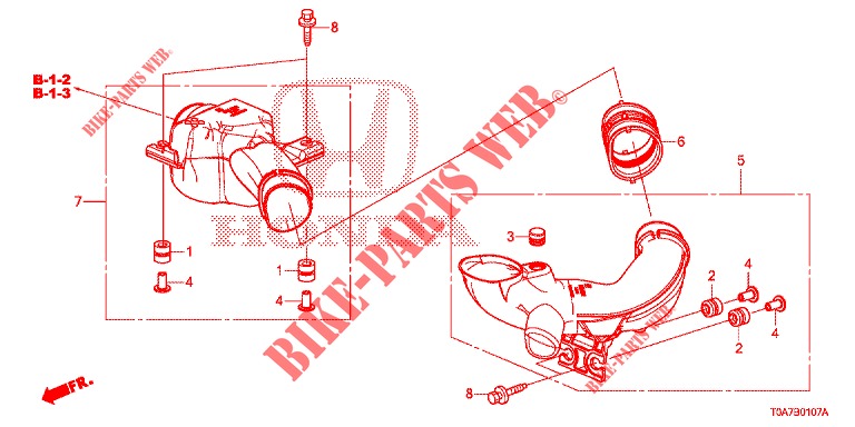 CHAMBRE DE RESONANCE (DIESEL) pour Honda CR-V DIESEL 2.2 EXCLUSIVE 5 Portes 6 vitesses manuelles 2013