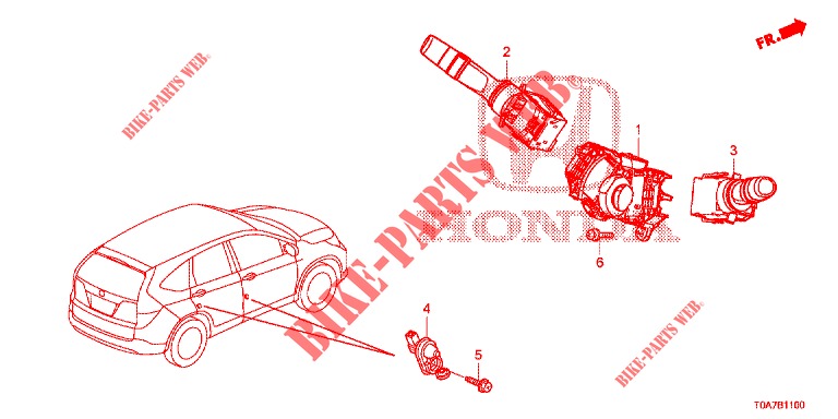 COMMUTATEUR COMBINE pour Honda CR-V DIESEL 2.2 EXCLUSIVE 5 Portes 6 vitesses manuelles 2013