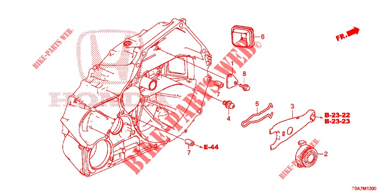 DEBRAYAGE (DIESEL) (2.2L) pour Honda CR-V DIESEL 2.2 EXCLUSIVE 5 Portes 6 vitesses manuelles 2013