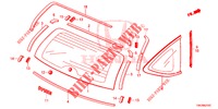 PARE BRISE ARRIERE/VITRE DE CUSTODE pour Honda CR-V DIESEL 2.2 COMFORT 5 Portes 5 vitesses automatique 2013