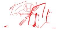 FENETRES PORTES ARRIERE/REGULATEUR pour Honda CR-V DIESEL 2.2 DIESEL ELEGANCE L 5 Portes 6 vitesses manuelles 2013