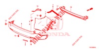 PARE CHOC ARRIERE pour Honda CR-V DIESEL 2.2 DIESEL ELEGANCE L 5 Portes 6 vitesses manuelles 2013