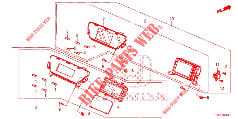 AFFICHEUR CENTRAL (LH) pour Honda CR-V DIESEL 2.2 DIESEL ELEGANCE L 5 Portes 6 vitesses manuelles 2013