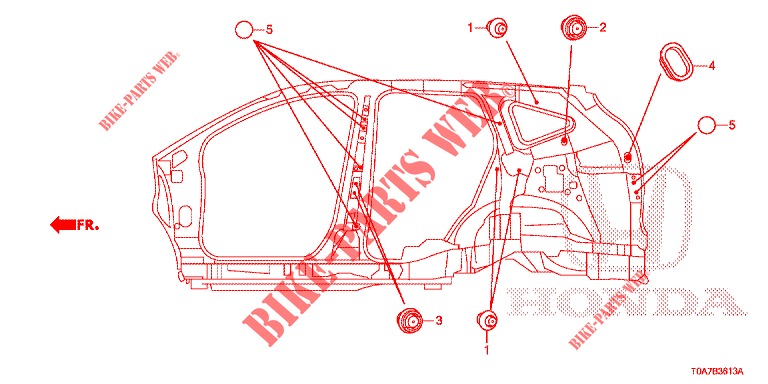 ANNEAU (LATERAL) pour Honda CR-V DIESEL 2.2 DIESEL ELEGANCE L 5 Portes 6 vitesses manuelles 2013
