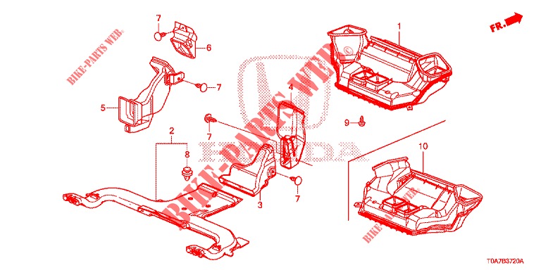 CONDUIT pour Honda CR-V DIESEL 2.2 DIESEL ELEGANCE L 5 Portes 6 vitesses manuelles 2013