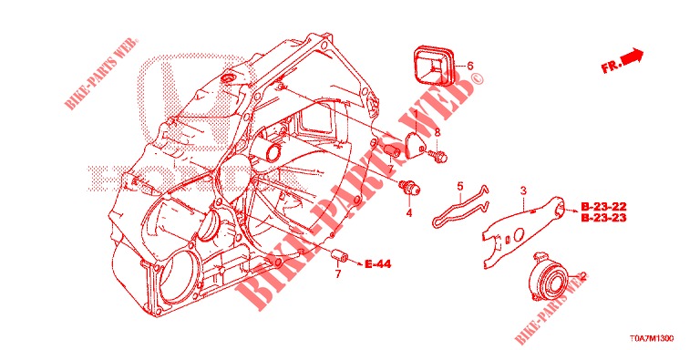 DEBRAYAGE (DIESEL) (2.2L) pour Honda CR-V DIESEL 2.2 DIESEL ELEGANCE L 5 Portes 6 vitesses manuelles 2013