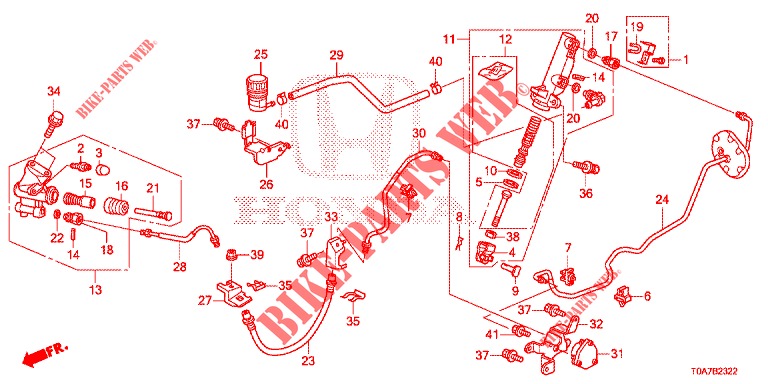 MAITRE CYLINDRE (DIESEL) (2.2L) (LH) pour Honda CR-V DIESEL 2.2 DIESEL ELEGANCE L 5 Portes 6 vitesses manuelles 2013