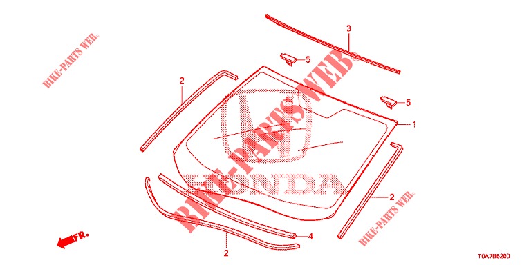 PARE BRISE AVANT pour Honda CR-V DIESEL 2.2 DIESEL ELEGANCE L 5 Portes 6 vitesses manuelles 2013