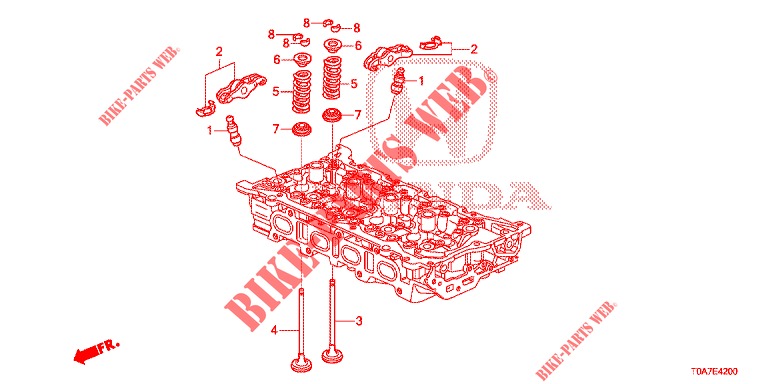 SOUPAPE/CULBUTEUR (DIESEL) (2.2L) pour Honda CR-V DIESEL 2.2 DIESEL ELEGANCE L 5 Portes 6 vitesses manuelles 2013