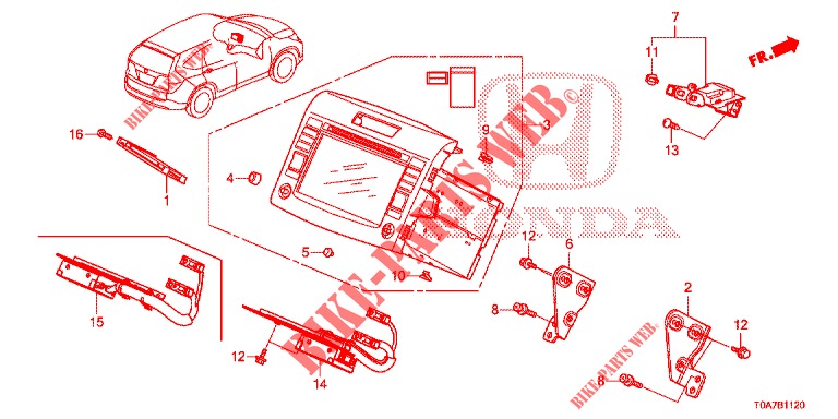SYSTEME DE NAVIGATION pour Honda CR-V DIESEL 2.2 DIESEL ELEGANCE L 5 Portes 6 vitesses manuelles 2013