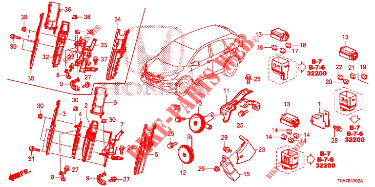 UNITE DE COMMANDE (COMPARTIMENT MOTEUR) (DIESEL) (1) pour Honda CR-V DIESEL 2.2 DIESEL ELEGANCE L 5 Portes 6 vitesses manuelles 2013