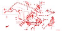 BRAS INFERIEUR ARRIERE pour Honda CR-V DIESEL 2.2 EXCLUSIVE 5 Portes 5 vitesses automatique 2013