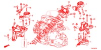 SUPPORTS DE MOTEUR (DIESEL) (2.2L) (MT) pour Honda CR-V DIESEL 2.2 EXECUTIVE NAVI 5 Portes 6 vitesses manuelles 2013