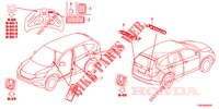 EMBLEMES/ETIQUETTES DE PRECAUTIONS pour Honda CR-V DIESEL 1.6 COMFORT 5 Portes 6 vitesses manuelles 2016