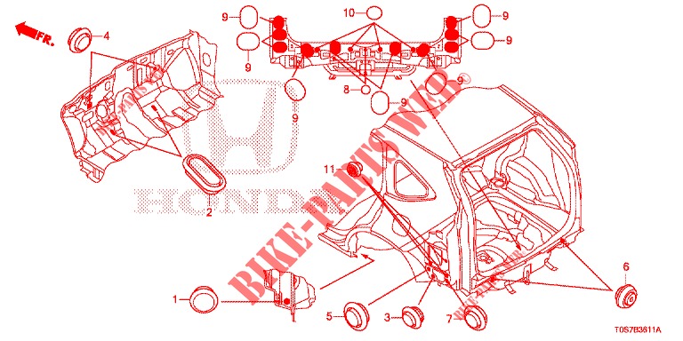 ANNEAU (ARRIERE) pour Honda CR-V DIESEL 1.6 EXECUTIVE NAVI 4WD 5 Portes 6 vitesses manuelles 2016