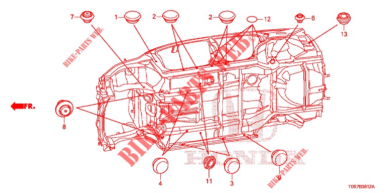 ANNEAU (INFERIEUR) pour Honda CR-V DIESEL 1.6 EXECUTIVE NAVI 4WD 5 Portes 6 vitesses manuelles 2016