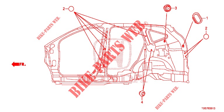 ANNEAU (LATERAL) pour Honda CR-V DIESEL 1.6 EXECUTIVE NAVI 4WD 5 Portes 6 vitesses manuelles 2016