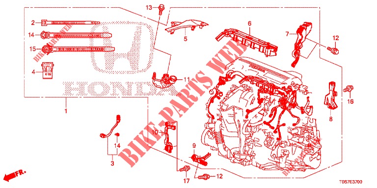 FAISCEAU DES FILS (DIESEL) (1) pour Honda CR-V DIESEL 1.6 EXECUTIVE NAVI 4WD 5 Portes 6 vitesses manuelles 2016