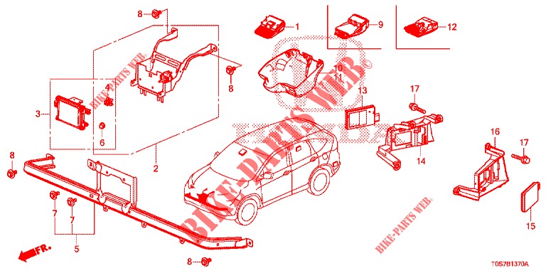 RADAR pour Honda CR-V DIESEL 1.6 EXECUTIVE NAVI 4WD 5 Portes 6 vitesses manuelles 2016