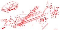 GARNITURE DE LONGRINE LATERALE/PROTECTION pour Honda CR-V DIESEL 2.2 LUXURY 5 Portes 5 vitesses automatique 2012