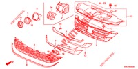 GRILLE AVANT pour Honda CR-V DIESEL 2.2 LUXURY 5 Portes 5 vitesses automatique 2012