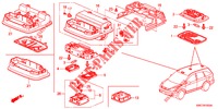 PLAFONNIER pour Honda CR-V DIESEL 2.2 LUXURY 5 Portes 5 vitesses automatique 2012