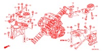 SUPPORTS DE MOTEUR (DIESEL) (AT) pour Honda CR-V DIESEL 2.2 LUXURY 5 Portes 5 vitesses automatique 2012