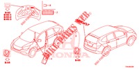 EMBLEMES/ETIQUETTES DE PRECAUTIONS pour Honda CR-V DIESEL 1.6 ELEGANCE 5 Portes 9 vitesses automatique 2017