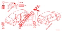 EMBLEMES/ETIQUETTES DE PRECAUTIONS pour Honda CR-V DIESEL 1.6 EXECUTIVE NAVI 5 Portes 9 vitesses automatique 2017