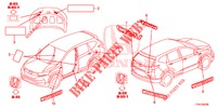 EMBLEMES/ETIQUETTES DE PRECAUTIONS pour Honda CR-V HYBRID 2.0 BASE 5 Portes Electronique CVT 2019