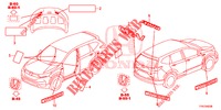 EMBLEMES/ETIQUETTES DE PRECAUTIONS pour Honda CR-V HYBRID 2.0 MID 5 Portes Electronique CVT 2019