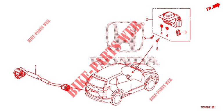 ANTENNE GPS / CAMERA VUE ARRIERE pour Honda CR-V HYBRID 2.0 MID 5 Portes Electronique CVT 2019