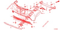 PARE CHOC ARRIERE ( '15) pour Honda CR-Z IMA THIS IS 3 Portes 6 vitesses manuelles 2013